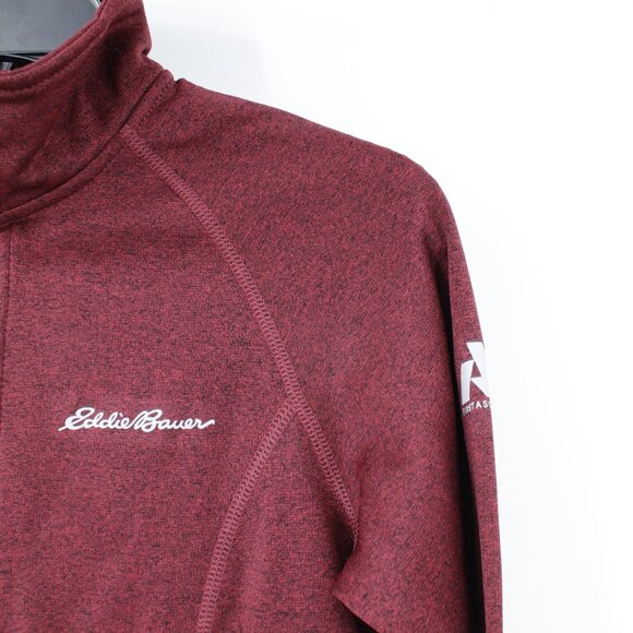 Eddie bauer sweatshirt Women's xs first ascent Burgundy 1/4 zip fleece pullover - Picture 2 of 12